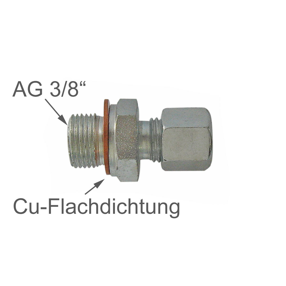 Ermeto Schneidringverschraubung AG 3/8 Zoll für Heizölfilter