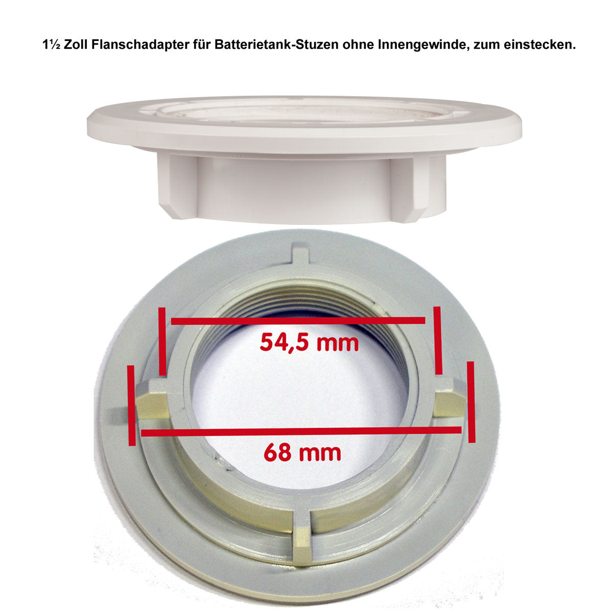 Flanschadapter IG 1½ Zoll für Kunststofftanks