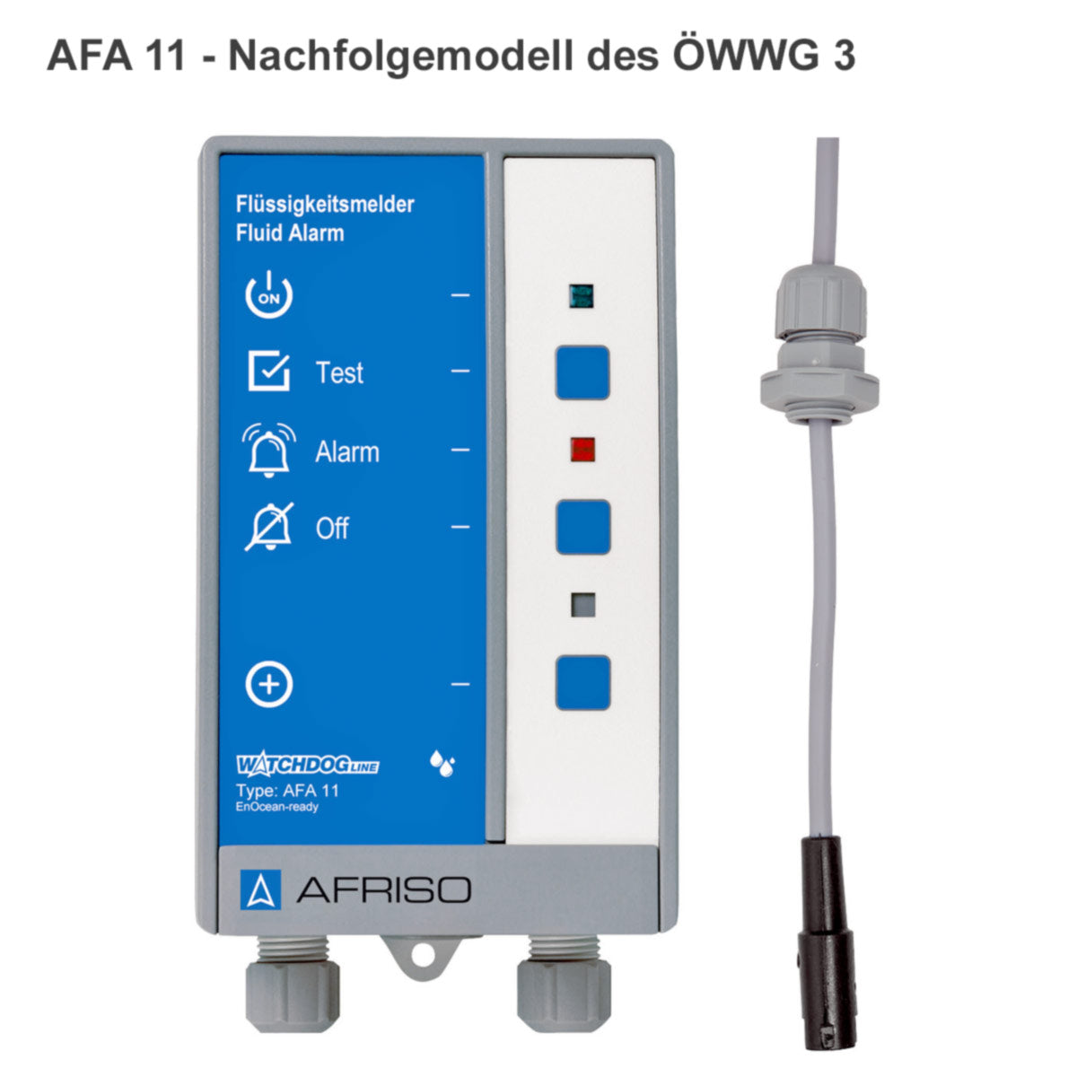 Flüssigkeitsmelder AFA 11, Nachfolger des Öl-Wasser-Warngeräts ÖWWG 3 von AFRISO.