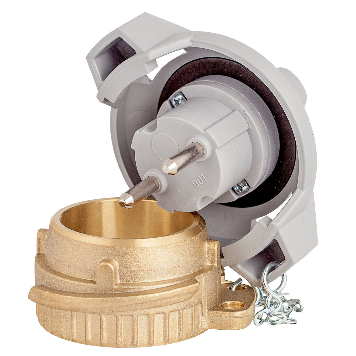 Grenzwertgeber Anschlussarmatur des GWG-Füllrohrverschlusses von AFRISO mit TW Bajonettanschluss