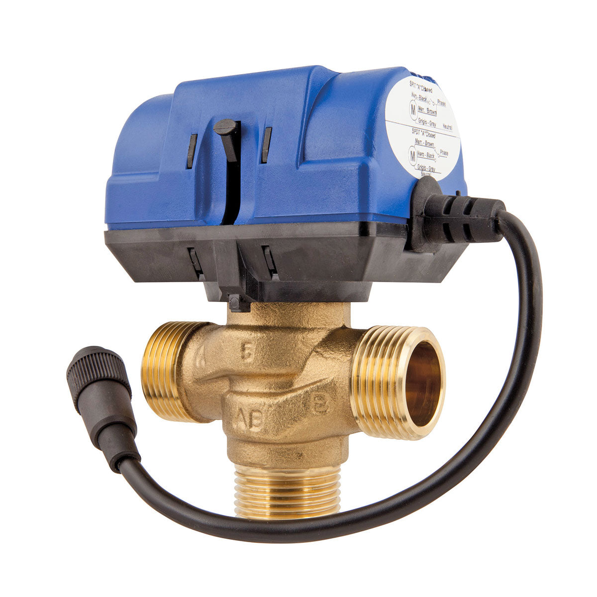 Dreiwegeventil mit 3 x 1 Zoll AG für Regenwasser-System-Center RWSC von AFRISO