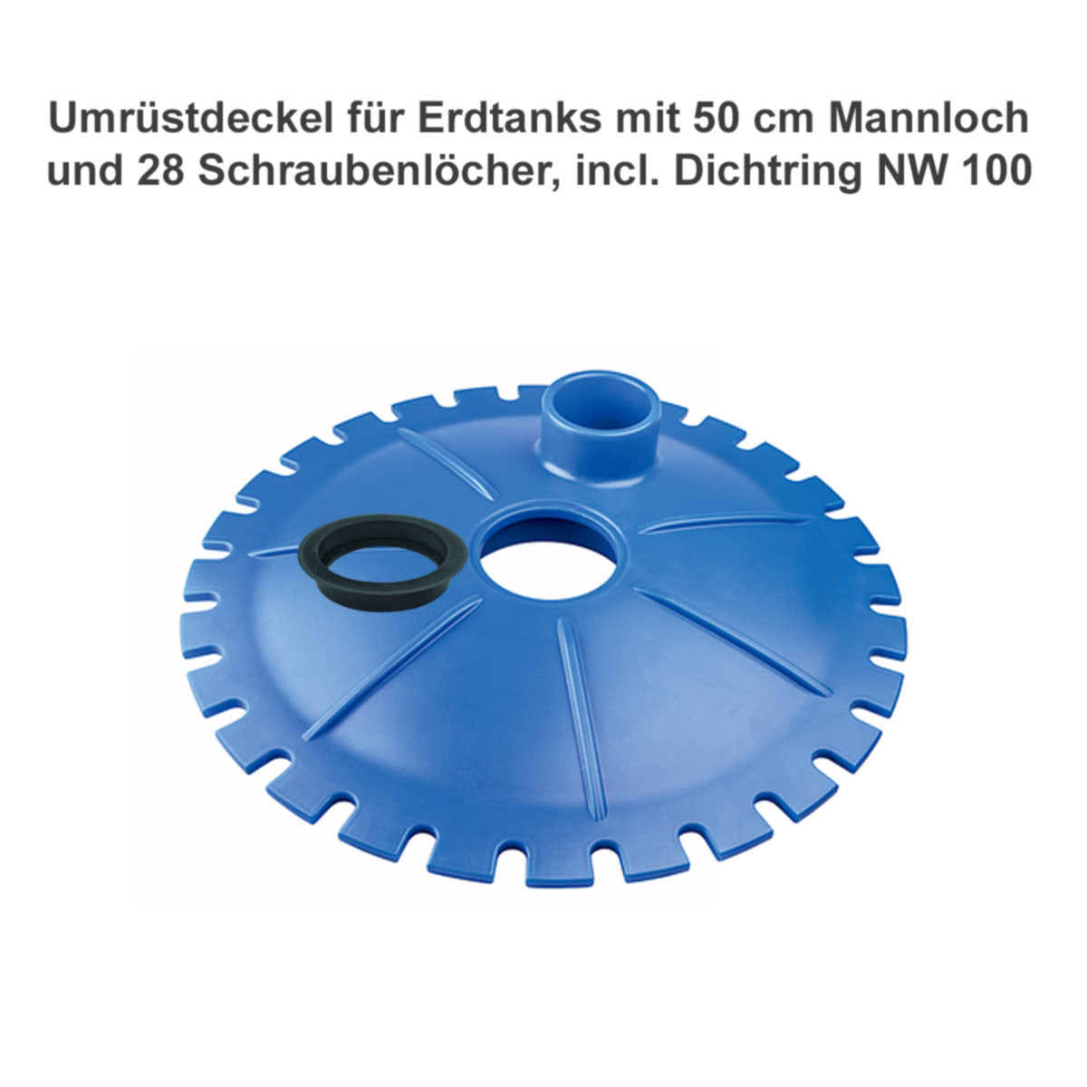 Domdeckel zur Regenwasser-Umrüstung eines Heizöltanks, Erdtanks nach DIN 6608