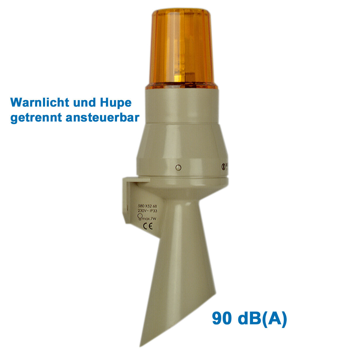 Warnlicht-Hupe WLH 1 mit Rundumleuchte und Hupe