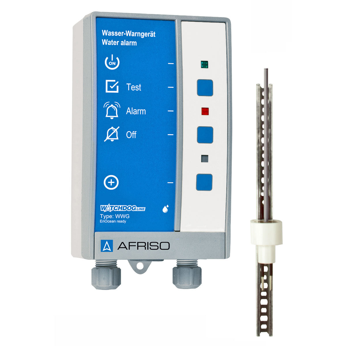 Wasser-Warngerät WWG 2 mit Wandschienensonde WSS (Art.-No.: 40031) von AFRISO