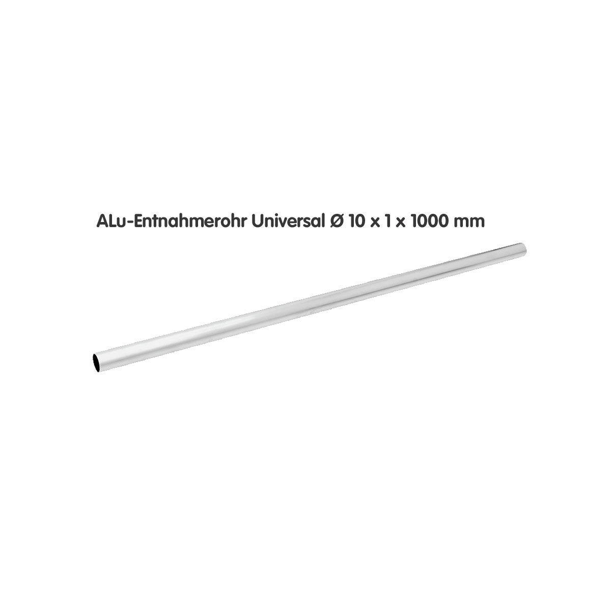 Alu-Verbindungsrohr 10 mm für Heizöl-Entnahmeleitung einer Batterietankanlage