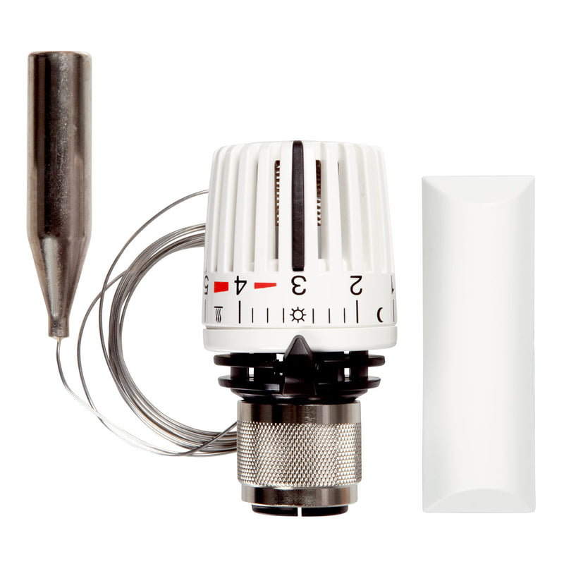 Thermostatventil-Regelkopf 323 KDF mit Fernfühler (2 m) und Danfoss-Klemmanschluss, kompatibel mit Baureihe RA