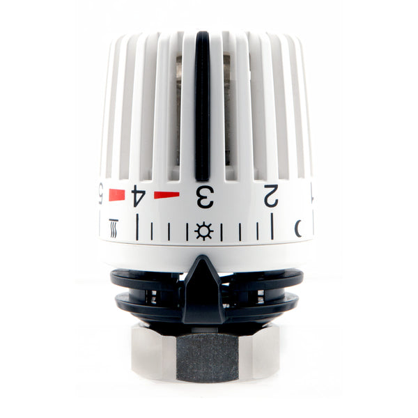 Thermostat-Regelkopf 323 mit Gewindeanschluss M30 x 1,5 mm, Weiß/Schwarz